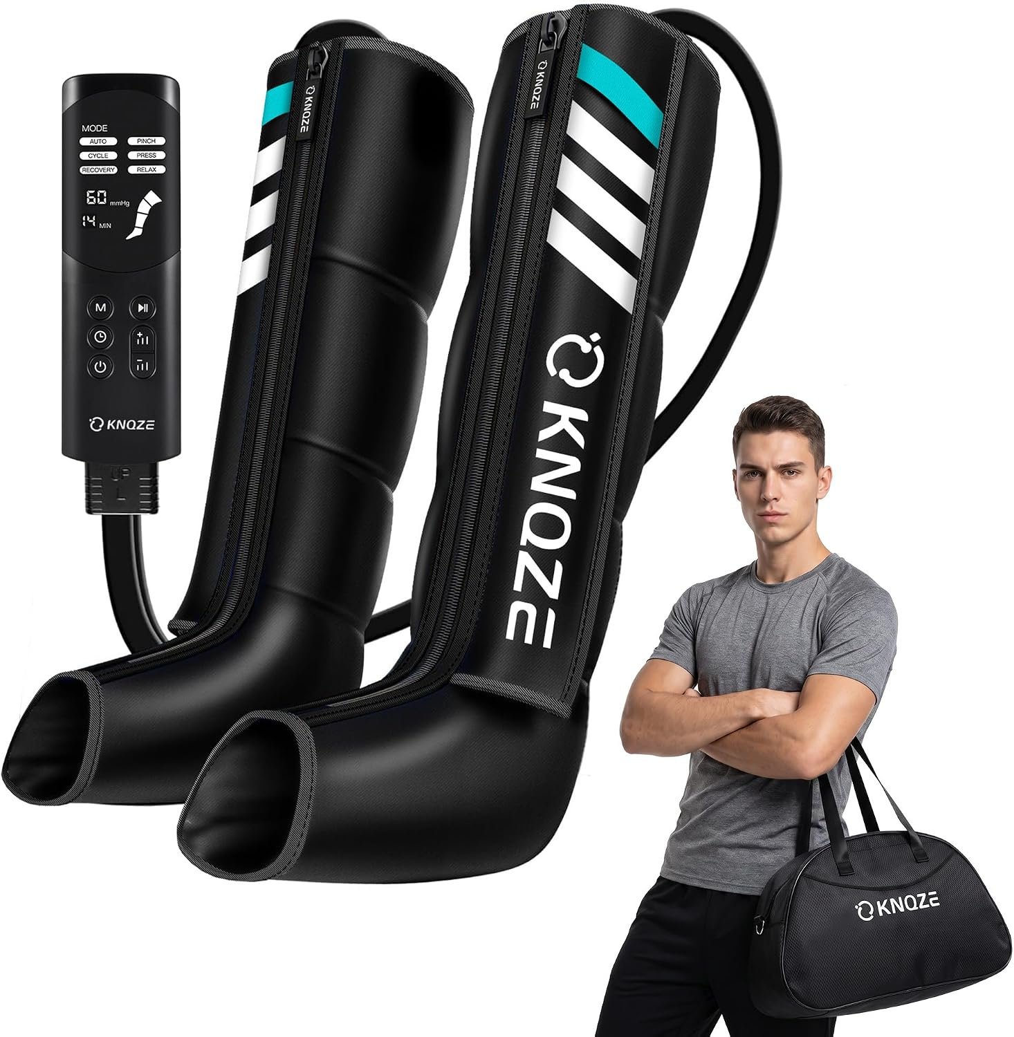 KNQZE Full Leg Compression Massager for Circulation & Pain Relif(Large)