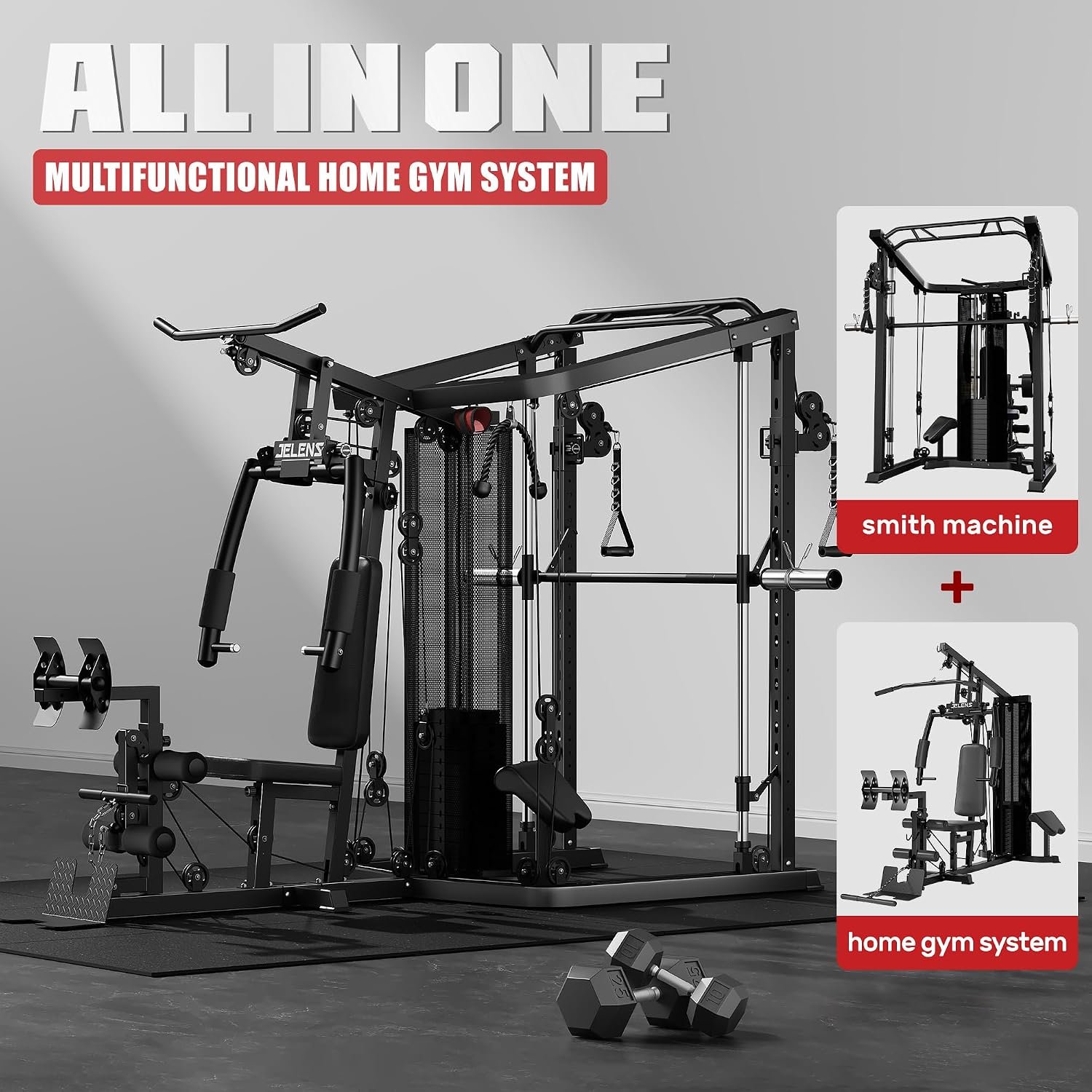 JELENS HM01 Home Gym System, 150LB ... – 81as8k-by0L._AC_SL1500_.jpg