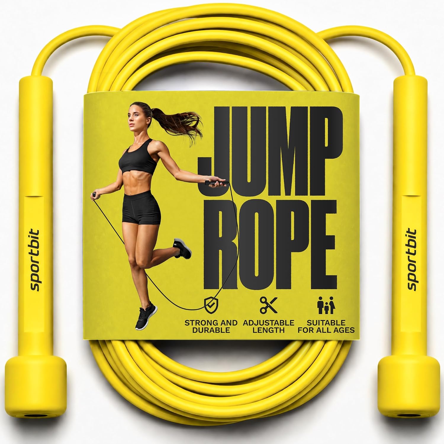 SPORTBIT Adjustable Jump Rope for F...
