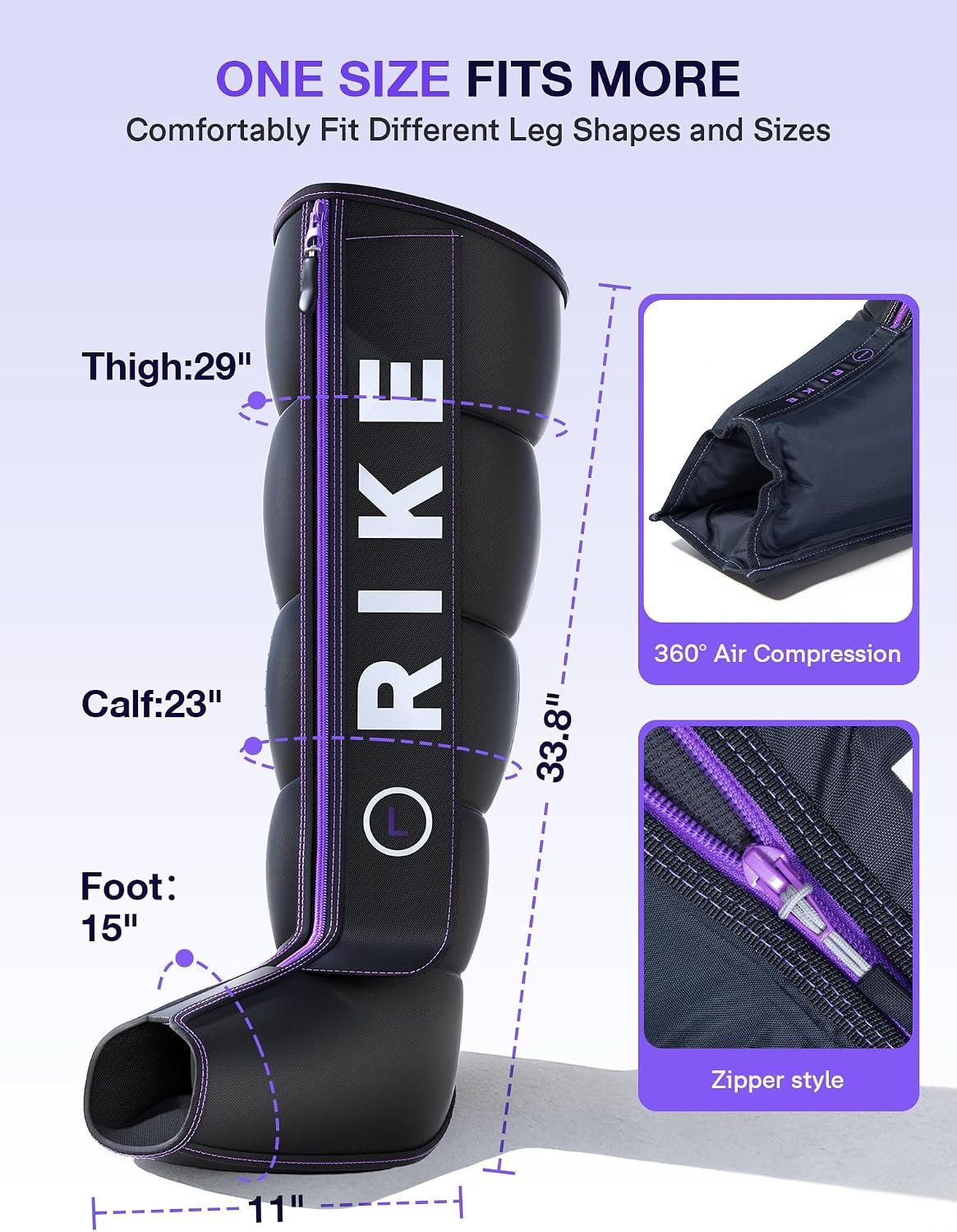 RIKE Leg Compression Massager with Heat for Circulation and Pain Relief FSA - Image 5
