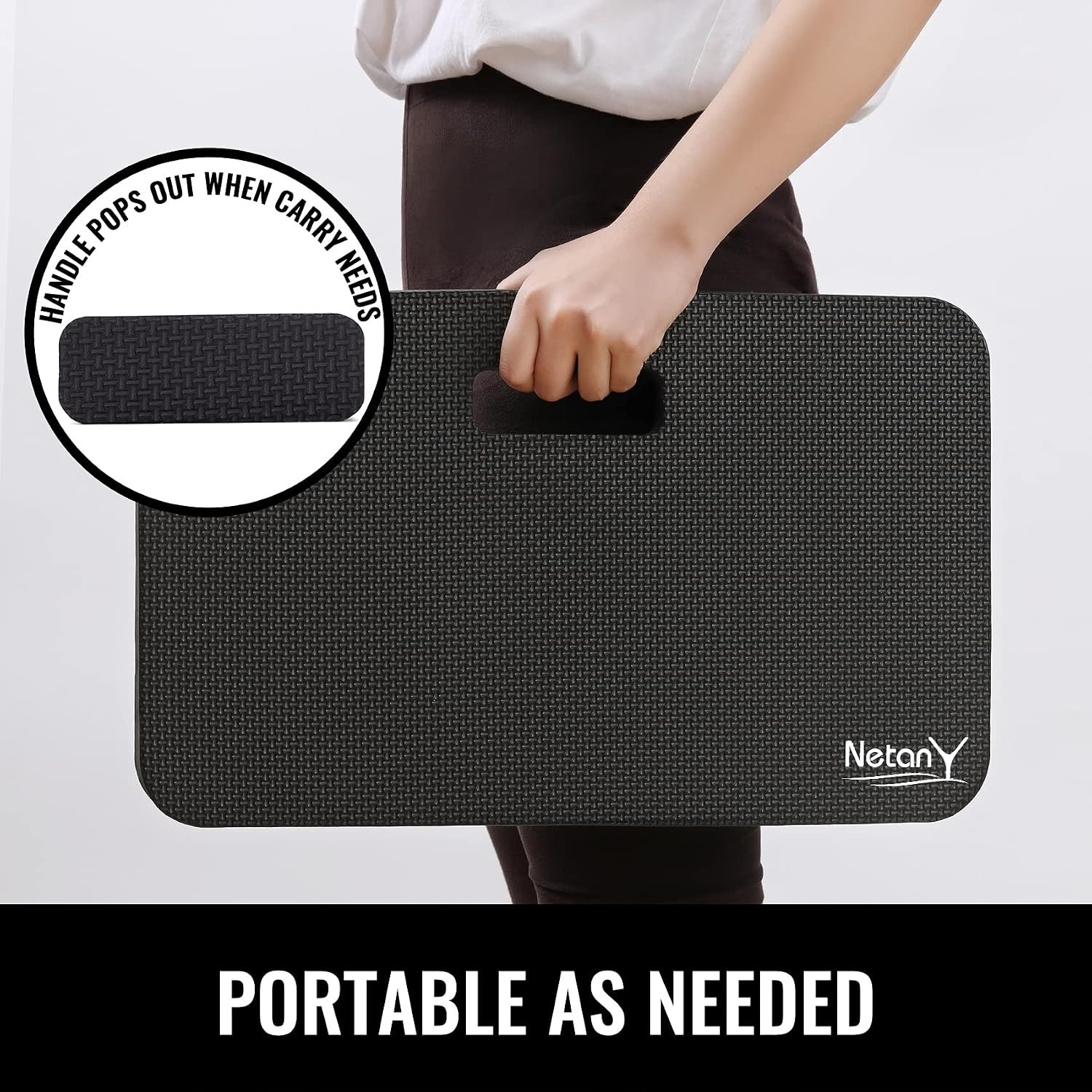 NETANY Extra Thick Kneeling Pad for Gardening, Comfortable Knee Pad Cushion, Extra Large Foam Kneeler Mat for Gardening, Baby Bath, Workout, Exercise & Yoga, Mechanic, 17.8 x 11 x 1.5 in, Black - Image 5