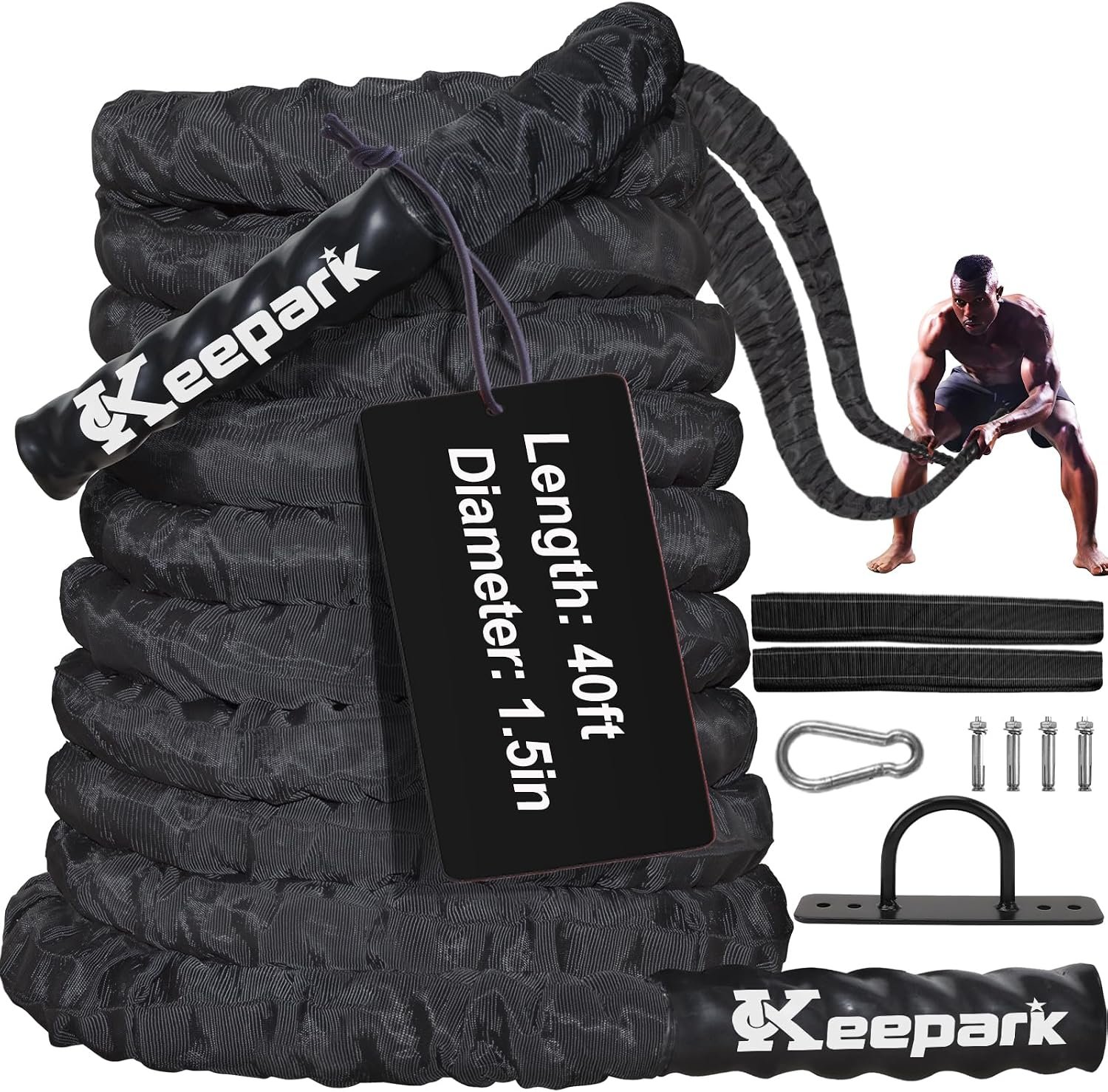 Battle Ropes for Home Gym Exercise ...