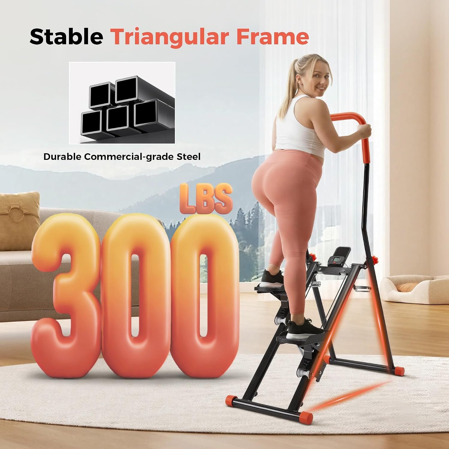 Stair Stepper for Home, Upgraded 3-Level Adjustable Resistance & 2 Incline - Image 8
