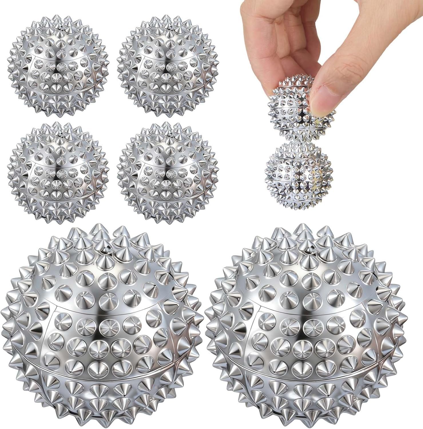 6 Pcs Magnetic Spiky Massage Ball H...
