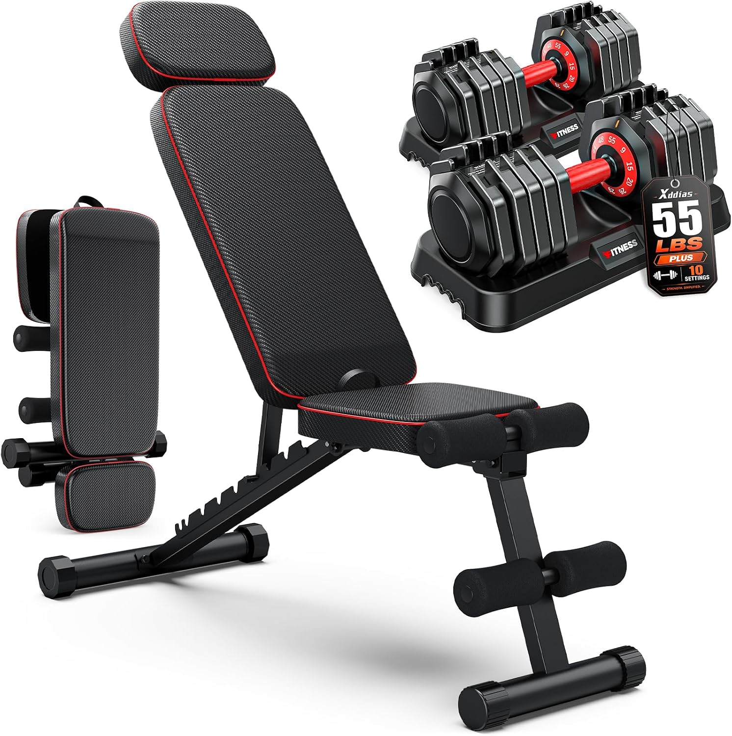 XDDIAS Adjustable Dumbbell Set with...