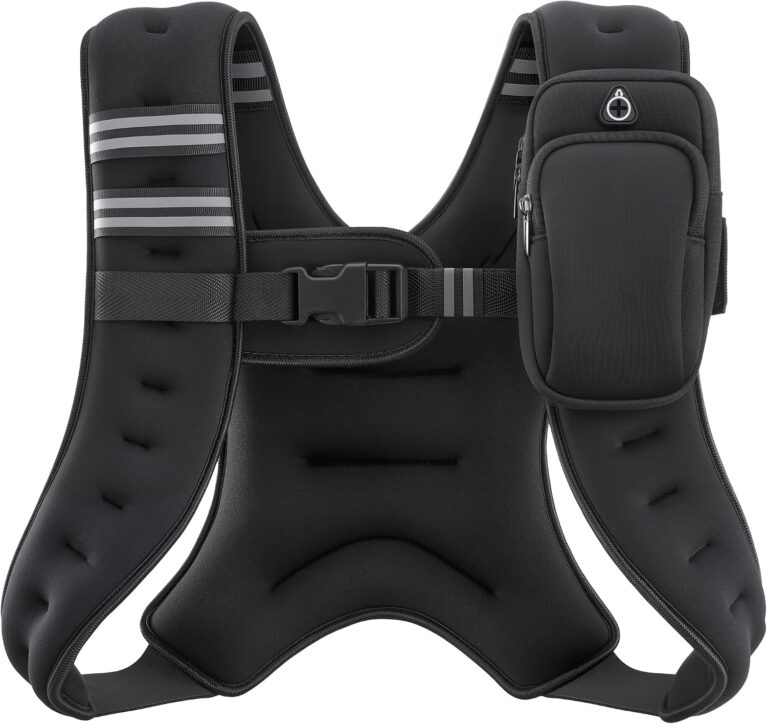 ZELUS Weighted Vest, 6lb/8lb/12lb/16lb/20lb/25lb/30lb Weight Vest with Reflective Stripe for Workout, Strength Training, Running, Fitness, Muscle Building, Weight Loss, Weightlifting