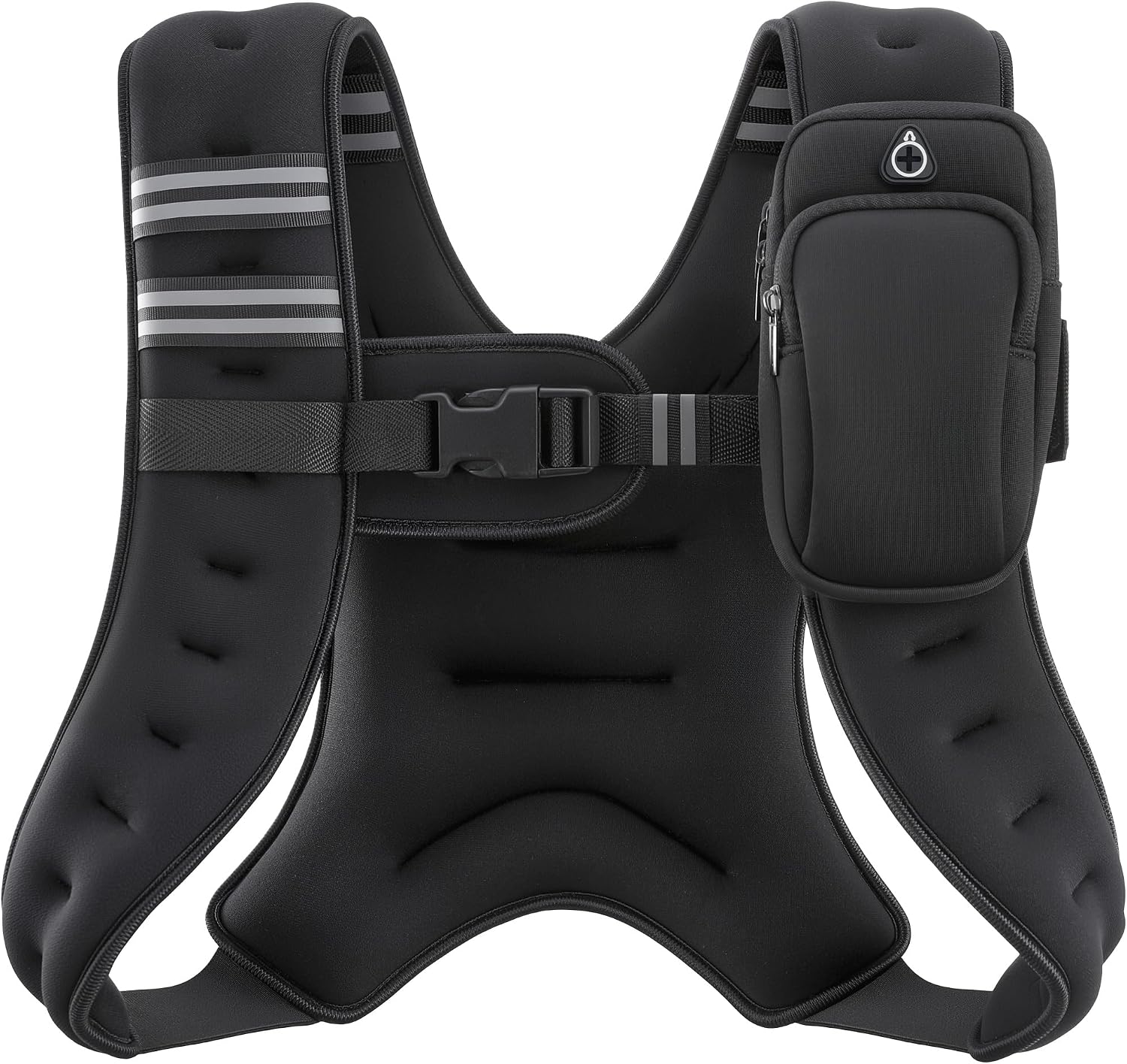 ZELUS Weighted Vest, 6lb/8lb/12lb/16lb/20lb/25lb/30lb Weight Vest with Reflective Stripe for Workout, Strength Training, Running, Fitness, Muscle Building, Weight Loss, Weightlifting
