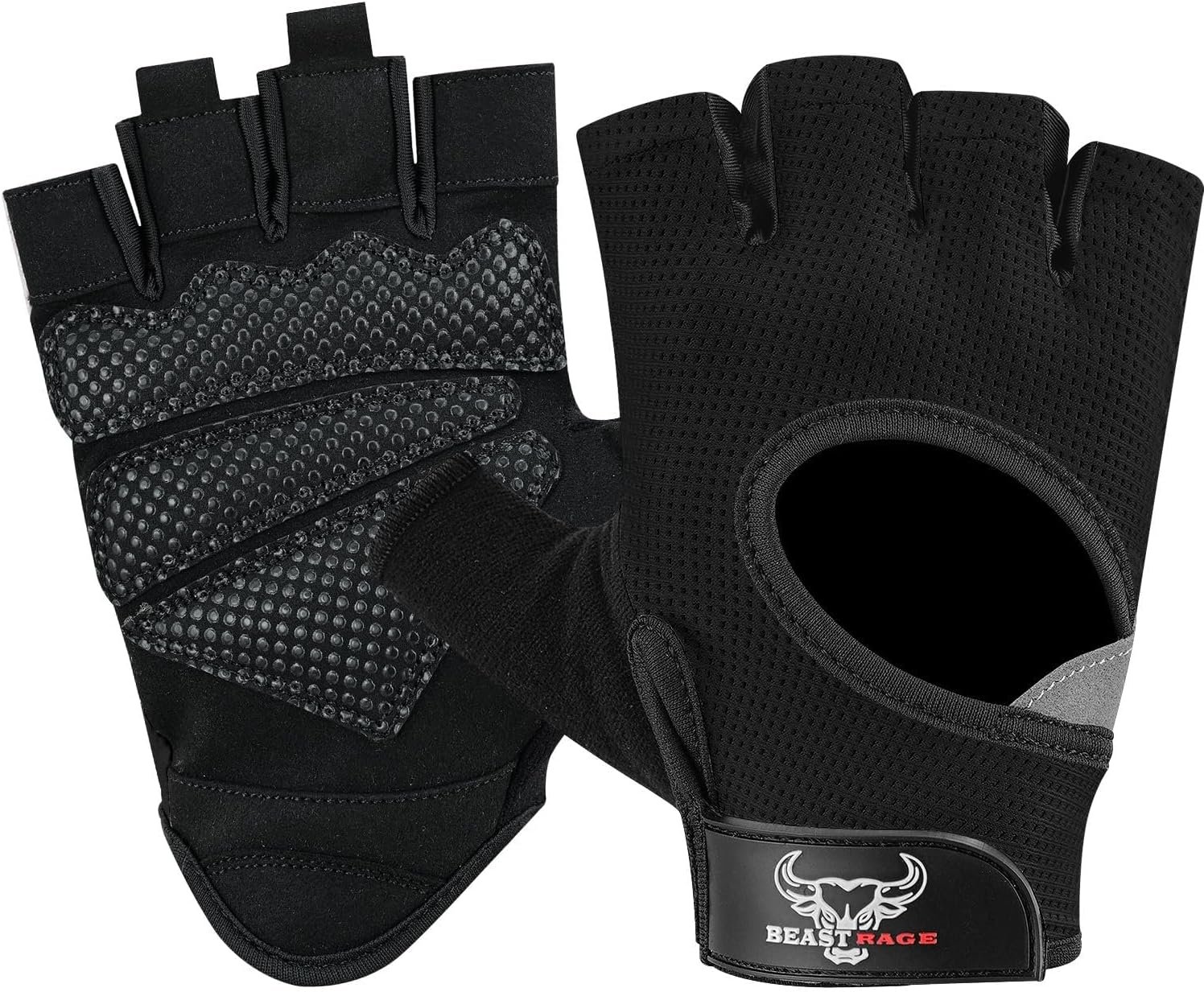 BEAST RAGE Workout Gloves for Men a...