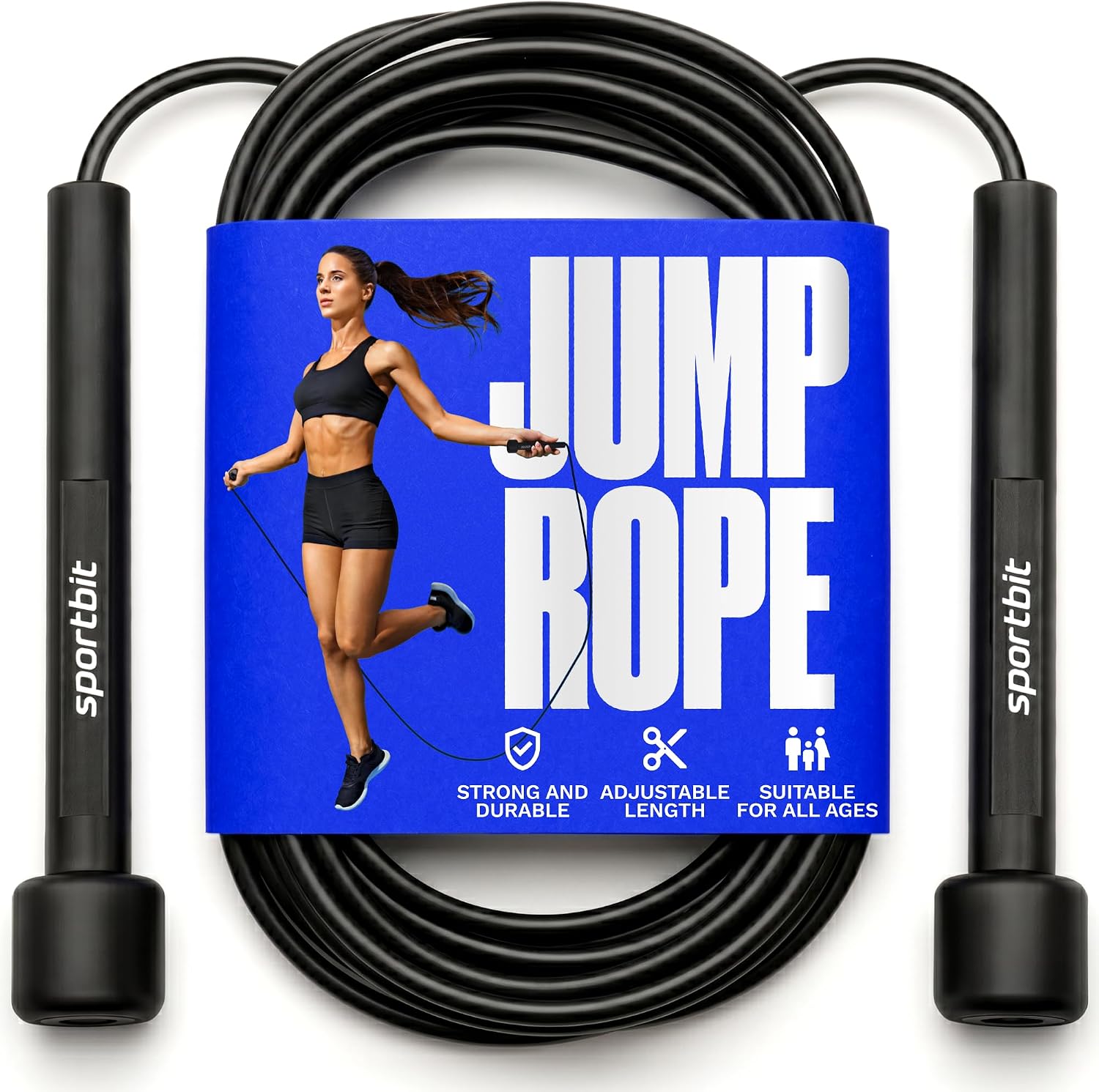 SPORTBIT Adjustable Jump Rope for F...