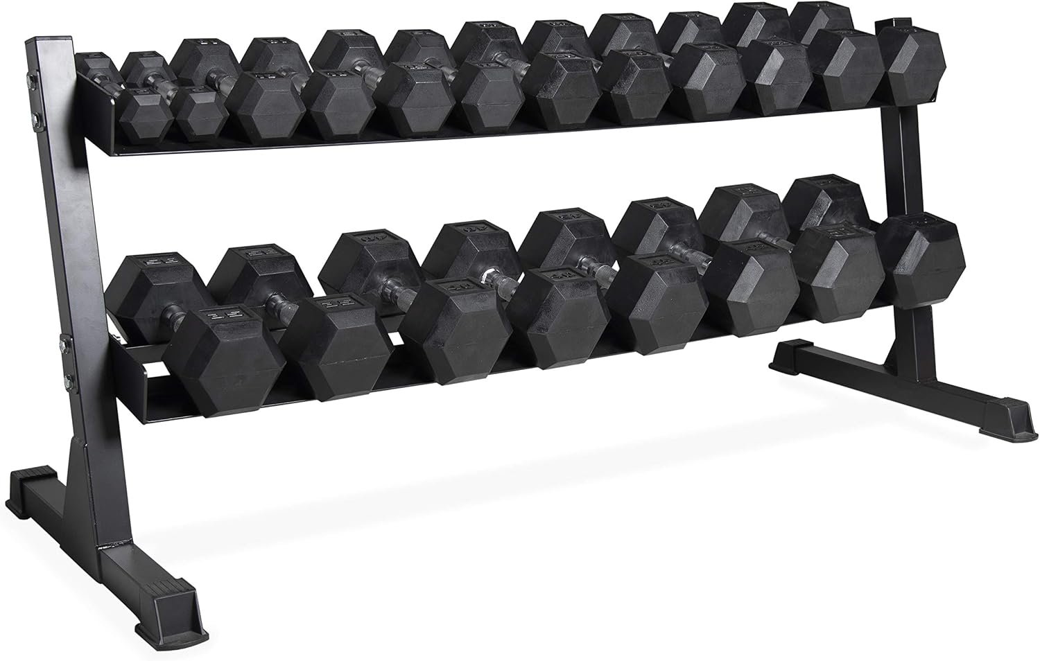 CAP 550lb Hex Dumbbell Set with 2-T...