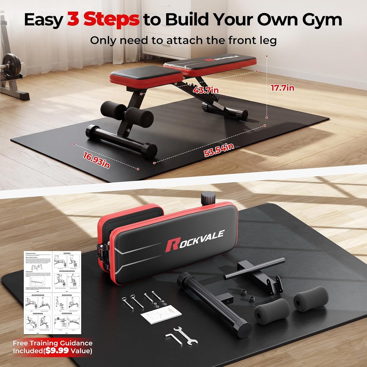 95% Pre-assemble Adjustable Weight Benches for Home Gym, 9 Backpad Positions Workout Bench, 660lb Compact Bench Press for Small Space(1Sec Fast Folding) - Image 2
