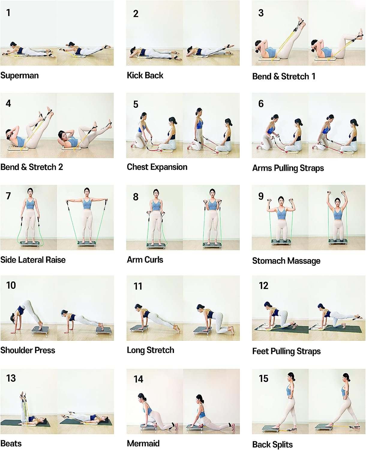 FITIS Home Pilates Reformer Edit - Portable Reformer Alternative for Full Pilates Workouts and Exercises at Home with Resistance Bands - Image 3