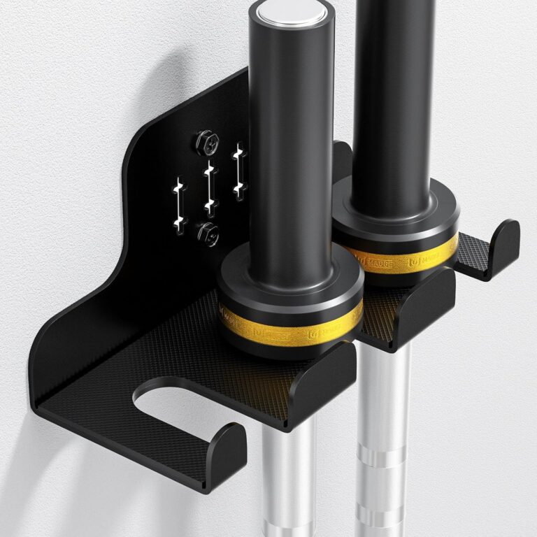 JNIHEEP Barbell Wall Holder,Olympic Barbell Hanger,Home Gym Bar Wall Rack