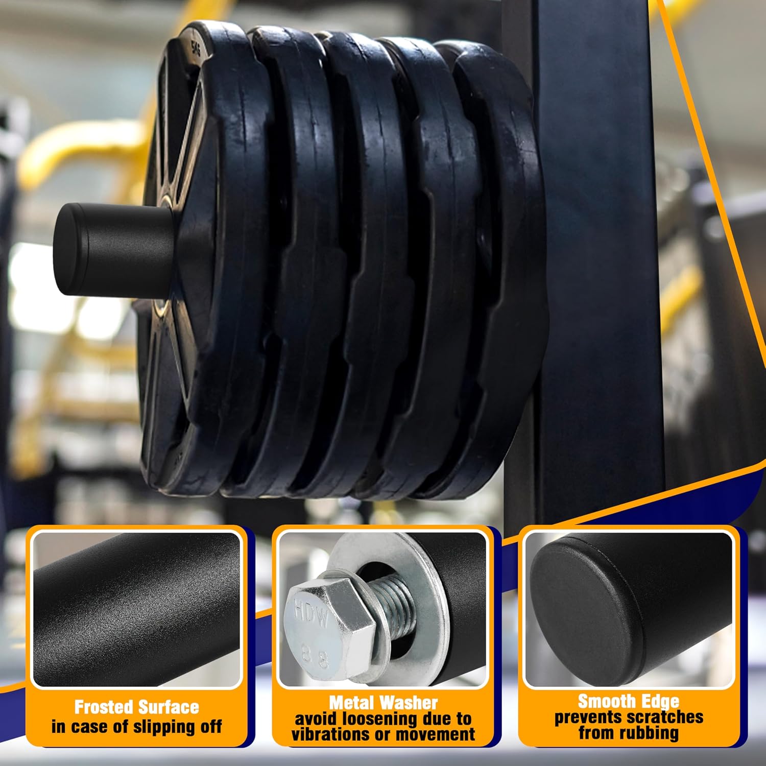 Weight Plate Holder, Power Rack Attachments for Olympic 2-Inch Weight Plate Storage, Fits 2x2, 2x3, 3x3 Power Cages with 1" or 5/8" Holes - Image 4