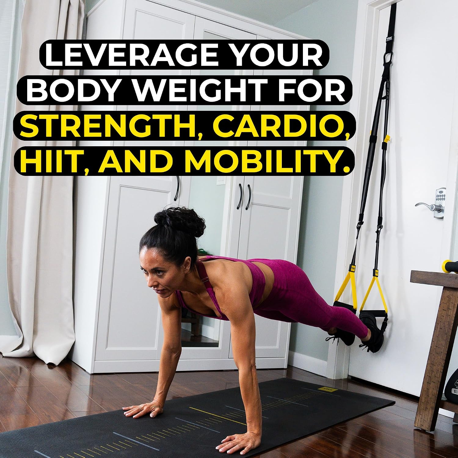TRX All-In-One Home Gym System – Complete Suspension Training Kit for Strength Training, HIIT & Full-Body Workouts at Home or Outdoors, Includes Indoor & Outdoor Anchors - Image 3