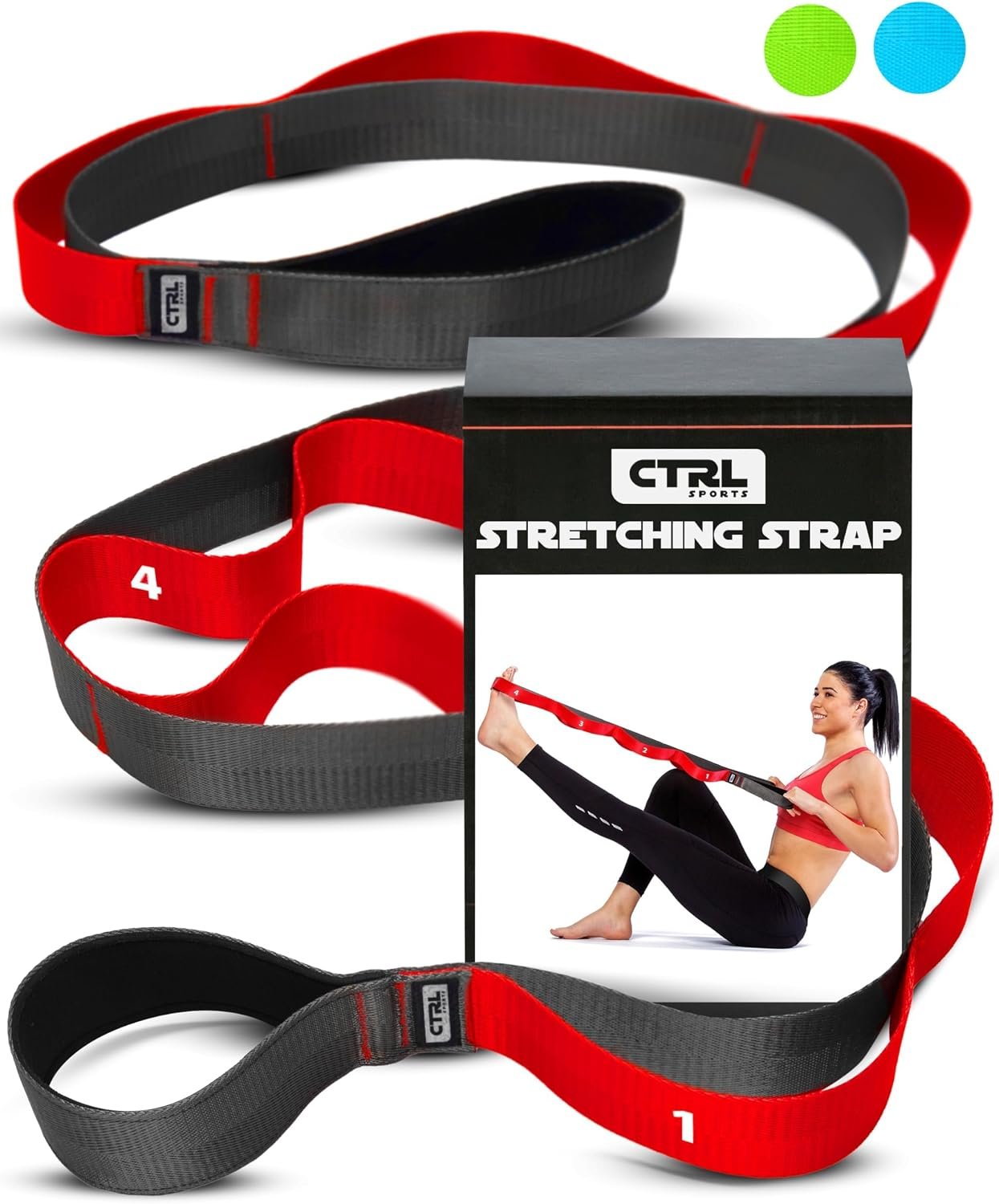 Stretching Strap with Loops, Non El...