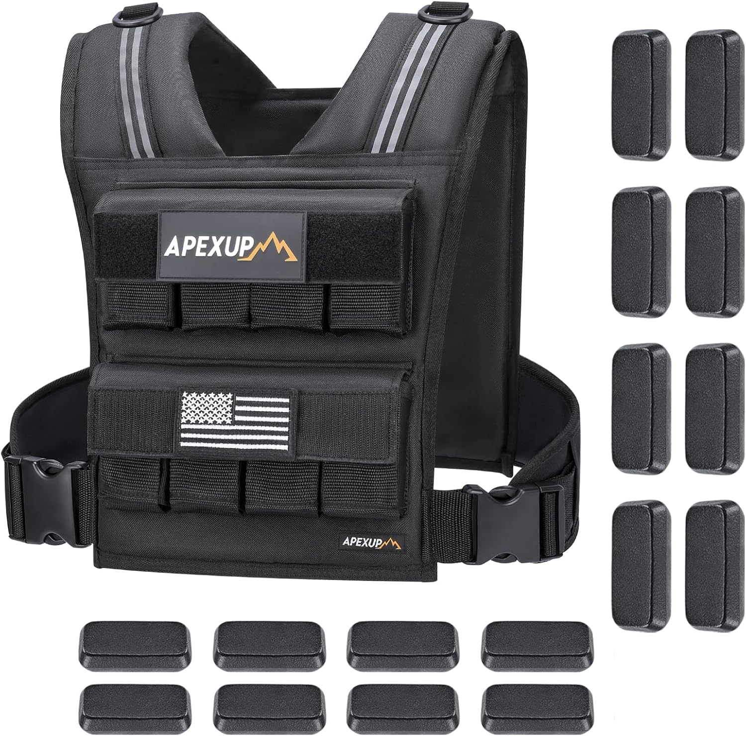 APEXUP Weighted Vest Men, Adjustable Weight Vest for Running