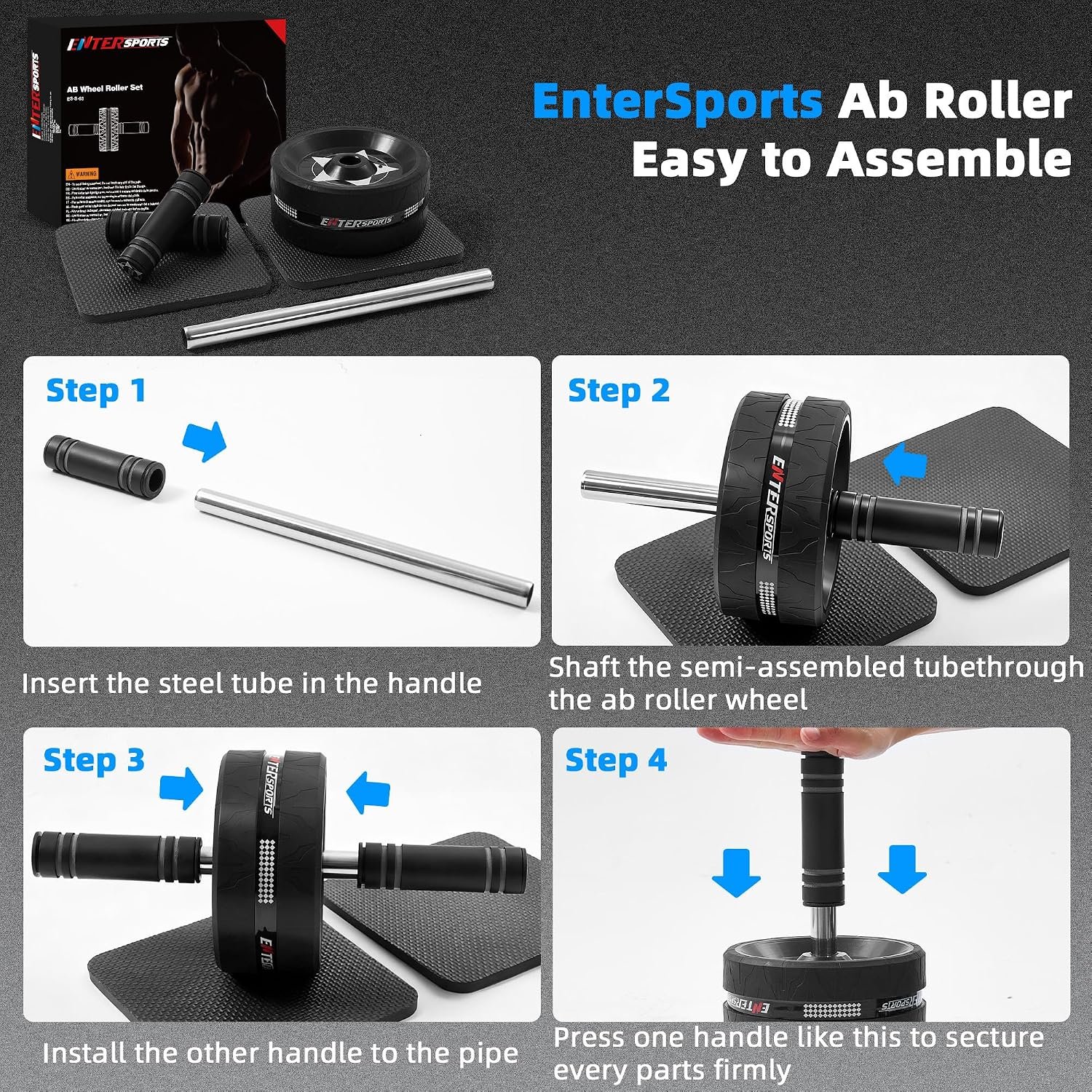Ab Roller Wheel for Abs Workout with 2 Knee Pads for Home Gym - Image 6