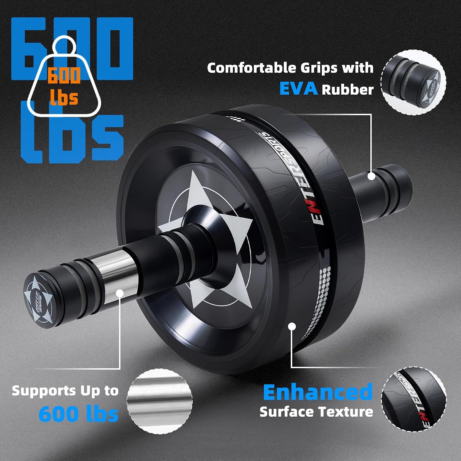 Ab Roller Wheel for Abs Workout with 2 Knee Pads for Home Gym - Image 3