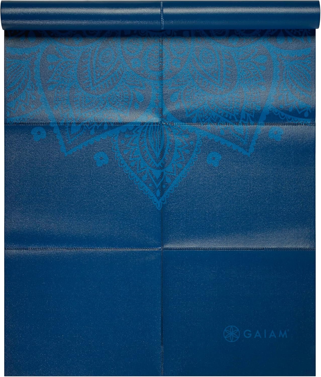 Gaiam Folding Yoga Travel Mat, 2mm,...