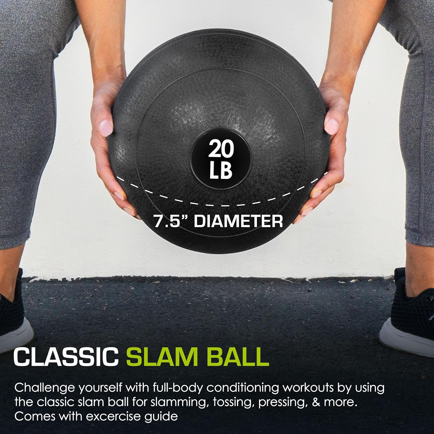 ProsourceFit Slam Medicine Balls 5, 10, 15, 20, 25, 30, 50lbs Smooth and Tread Textured Grip Dead Weight Balls for Strength and Conditioning Exercises, Cardio and Core Workouts - Image 3