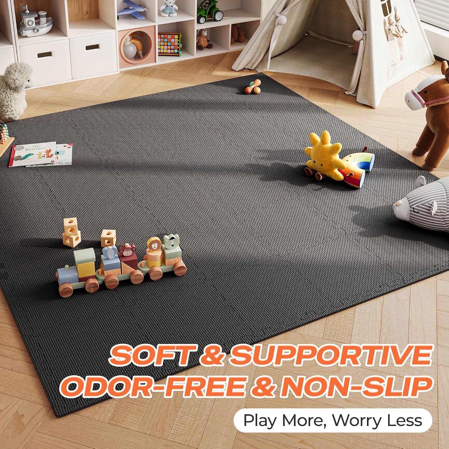 SUPERJARE Gym Floor Mats, EVA Foam Puzzle Exercise Mats, Foam Floor Tiles - Image 4