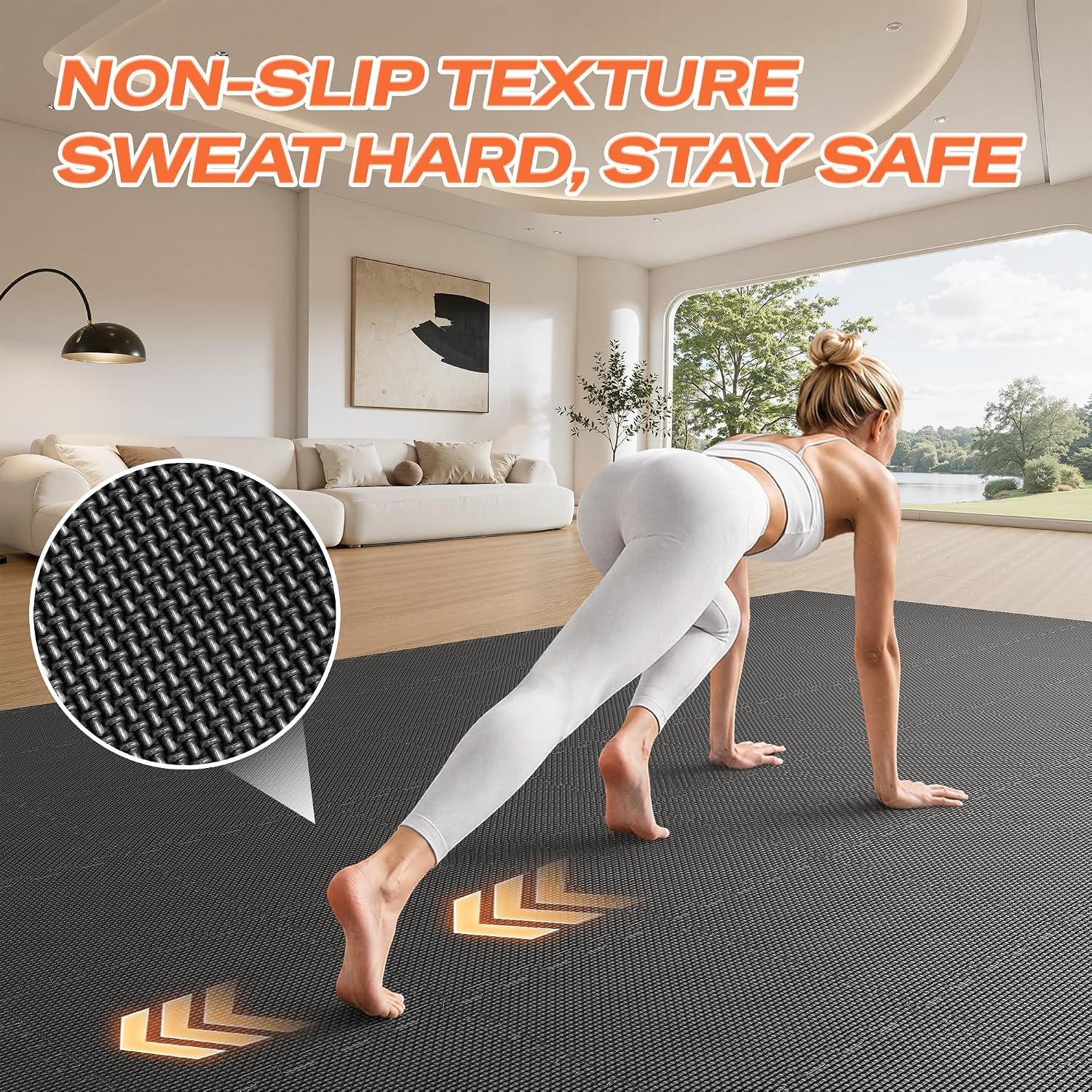 SUPERJARE Gym Floor Mats, EVA Foam Puzzle Exercise Mats, Foam Floor Tiles - Image 7