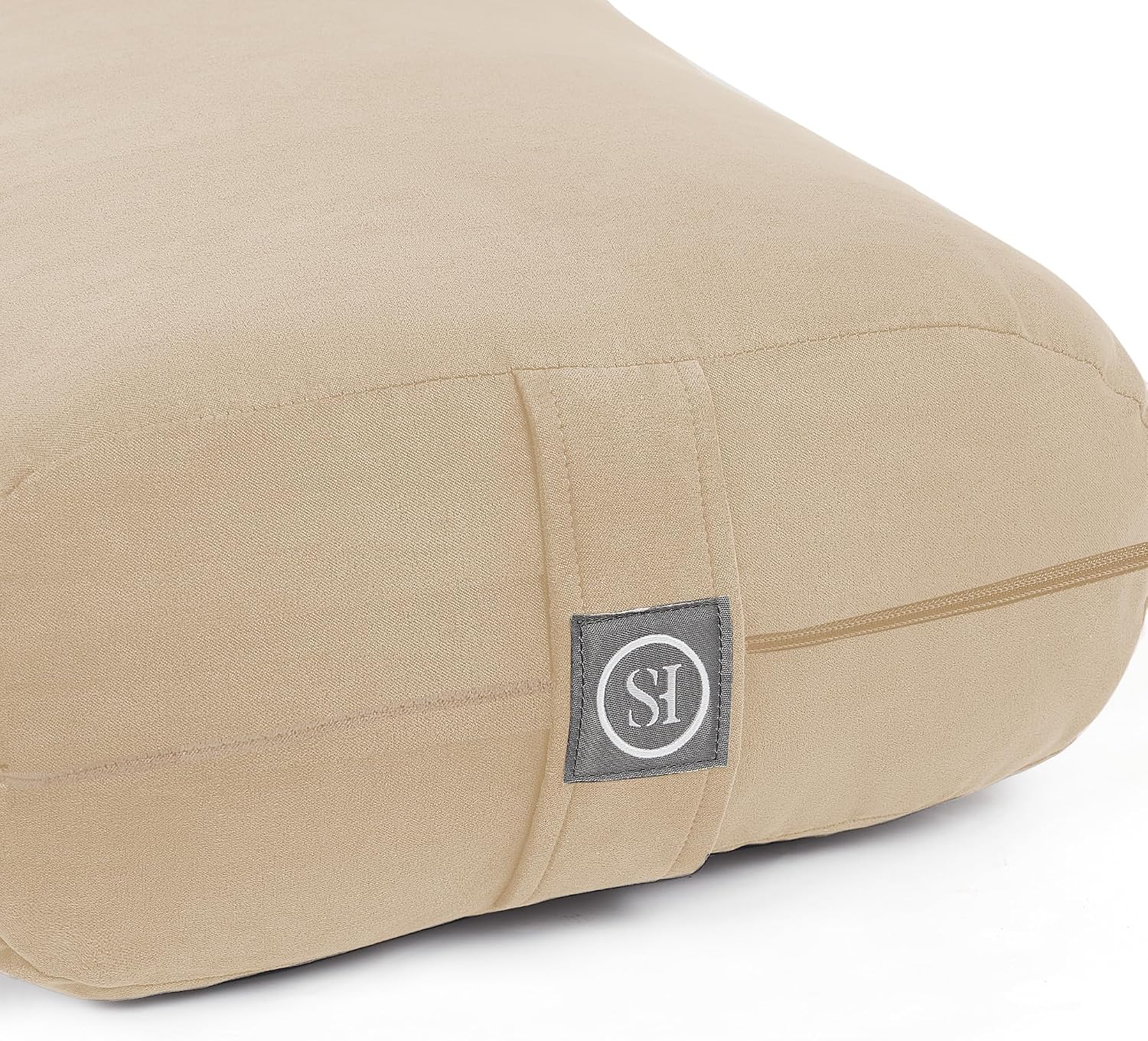 Meditation Cushion Bolster Pillow for Restorative Yoga – Supportive Cushion for Meditation, Pilates, and Relaxation – Filled with Buckwheat Hulls - Removable Cover - Image 5