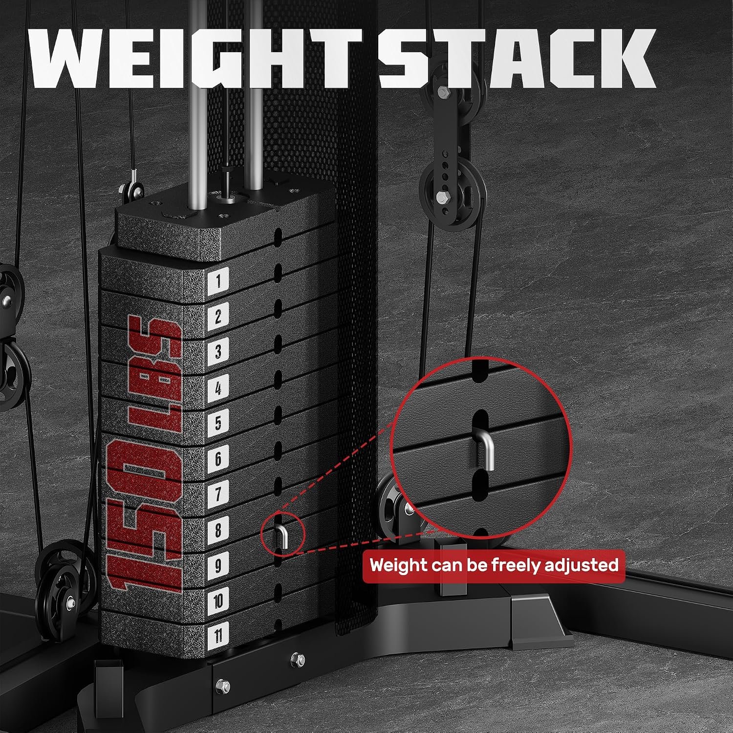 JELENS HM01 Home Gym System, 150LB ... – 91US2ddKv-L._AC_SL1500_.jpg
