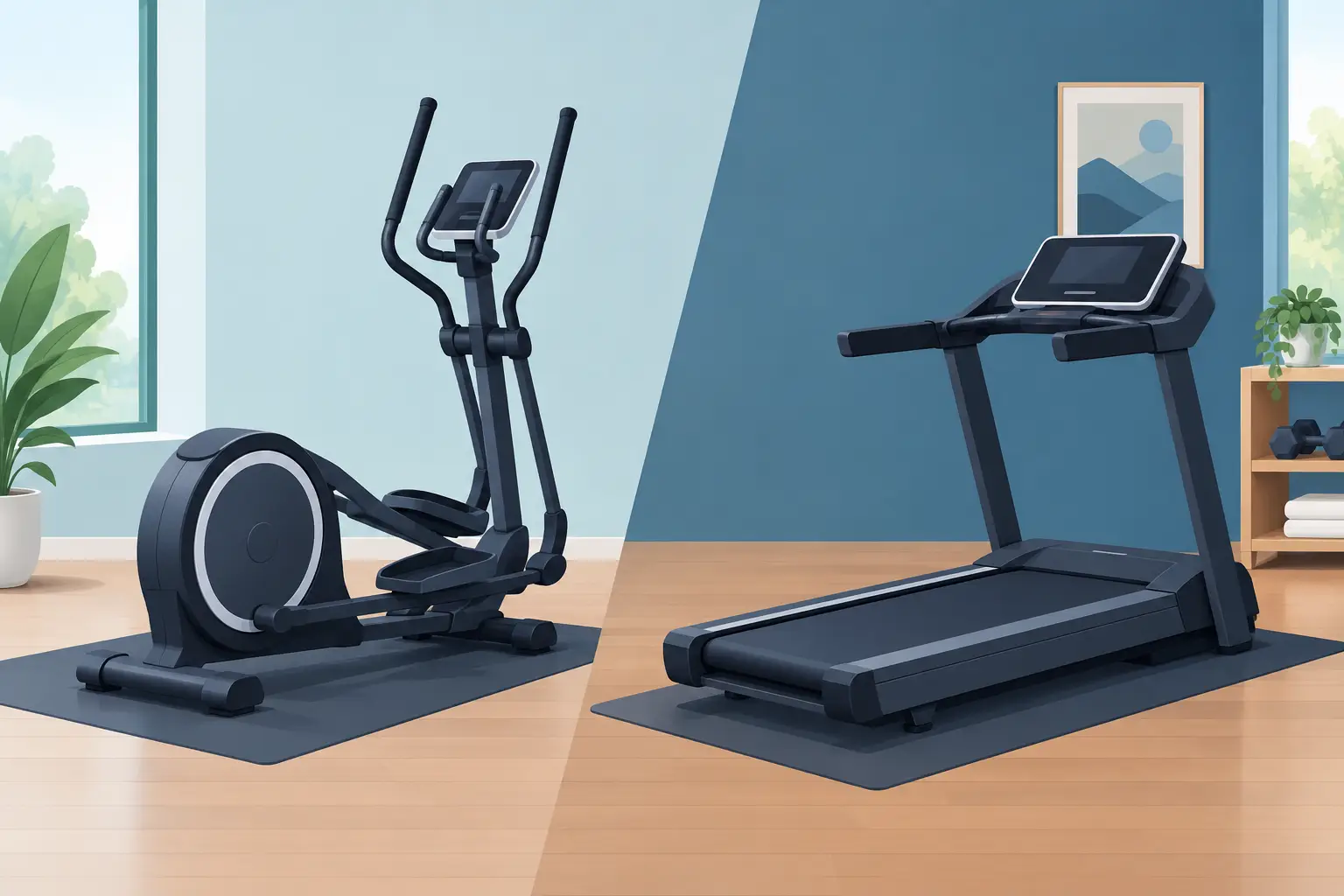 Elliptical vs Treadmill for Your Home Gym