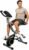 Stay Active While Working with This Compact Exercise Bike, Quiet Folding Indoor Cycling Bike for Home Office Use with Adjustable Resistance, Comfortable Seat and Digital Display