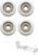 4 Pcs Replacement Roller Wheels Fits for Aero Pilates Reformer Machines Quiet and Smooth Glide