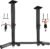 Ceiling Mount Pull Up Bar – 800 LBS Heavy Duty Adjustable Height Chin Up Bar with Ball Grips & TRX Anchors, Multi-Grip Overhead Workout Station for Garage, Basement & Home Gym
