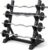 Barbell Storage Rack for Home Gym, 4-Tier EZ Curl Bar Stand with Steel Frame, Workout Bar Holder Organizer for Garage Gym Fitness Room Equipment