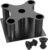 Barbell Holder Floor Stand Barbell Storage Rack Fit for 1″ and 2″ Olympic Bars, Hex Bars Trap Bars Curl Bars Triceps Bars,Holds 5 Bars