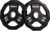 Mikolo Olympic Weights Set 2-Inch Rubber Coated Plates, 12-Sided Non-Roll Weight Plates Grip with 3 Handles for Home Gym, Strength Training, Single, Pair and Sets(5/10/15/25/35/45 LB)