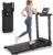 Folding Treadmill with Handles – 2.5HP Ultra-Quiet Electric Treadmill for Home, 300LBS Capacity, 12 Programs, Shock Absorption, Compact Treadmills for Small Spaces, Office, Walking & Running