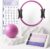 LIONSCOOL Pilates Ring Set 14″ Magic Circle, 9″ Mini Ball, Resistance Bands