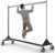 HOKEEPER Commercial Z Base Garment Rack Hold 500LBS Heavy Duty Clothing Rack Adjustable Rolling Clothes Rack for Hanging Clothes Racks on Wheels Portable Z Rack, Chrome Finish
