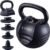 BYZOOM FITNESS Pure Series Adjustable Kettlebell 30/40/50LB – 5-IN-1 Weight Change, Patented Quick-Change Machenism, Ergonomic Curved Handle for Home Gym, Strength Training, HIIT, White OR Black
