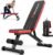 95% Pre-assemble Adjustable Weight Benches for Home Gym, 9 Backpad Positions Workout Bench, 660lb Compact Bench Press for Small Space(1Sec Fast Folding)