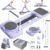Pilates Reformer Bed, Multifunctional Pilates Bed, Foldable All-in-One Portable Pilates Machine with 3 Levels Resistance, Functional Fitness Equipment for Full Body Workout & Core Strength