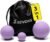 3 in 1 Massage Ball Set – 2.5″, 1.9″ & 1.2″ Firm Silicone Balls for Myofascial Release, Trigger Point Therapy, Back & Foot Pain Relief, Face Fitness, Yoga, Deep Tissue Recovery (Purple)
