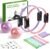 Pilates Ring and Ball Set with Resistance Bands – Pilates Equipment for Home Workout – 14” & 12” Pilates Rings, 2 Pilates Balls, 5 Resistance Bands for Toning Arms, Thighs/Legs & Core