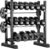 3-Tier Dumbbell Rack, 1300LB Capacity Adjustable Weight Rack for Home Gym, Heavy-Duty Weight Storage Rack for Dumbbells Kettlebells & Barbells (Rack Only)