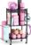VOPEAK Home Gym Storage Rack, 3-Tier Yoga Mat Storage with Wheels & Hooks