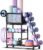 Mythinglogic Dumbbell Rack with Yoga Mat Holder and Wheels for Home Gym