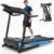 ANCHEER Heavy Duty Folding Treadmill with Incline, 4.5HP Quiet Running Machine with 400 LB Capacity, Shock Absorbing Treadmill for Home Gym with LED Display, Heart Rate Monitor & Tablet Holder