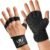 Mava Sports Open Gym Gloves with Integrated Wrist Support – Padded Weight Lifting Gloves for Men & Women – Silicone Grip Fingerless Workout Gloves for Cross Training & Fitness – 1 Pair