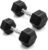CAP Rubber Coated Dumbbell Weights, Free Weights for Home Gym Strength Training, Anti-Roll Hex Dumbbells with Black, Chrome & Comfort Grip Handles, Pairs & Sets